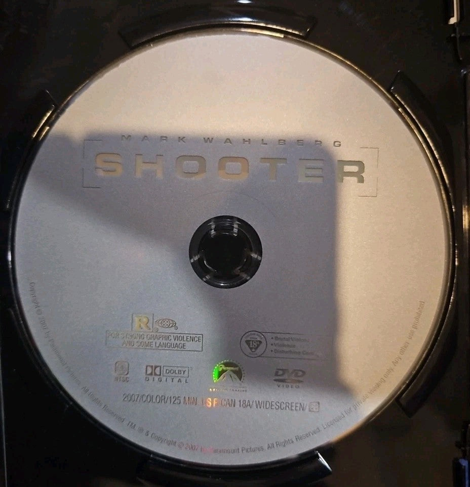 Shooter (DVD, 2007) Slim Case. Tested. Artwork Cropped