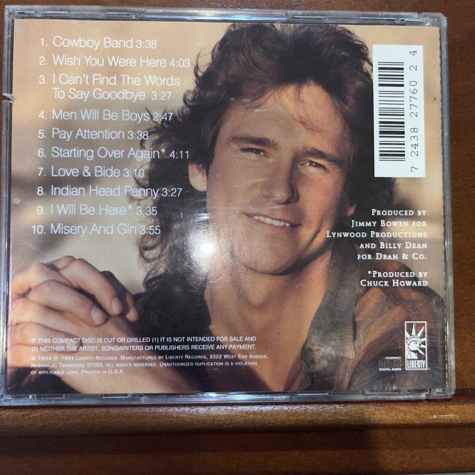 Men'll Be Boys by Billy Dean (CD, Jun-1994, Liberty (USA))
