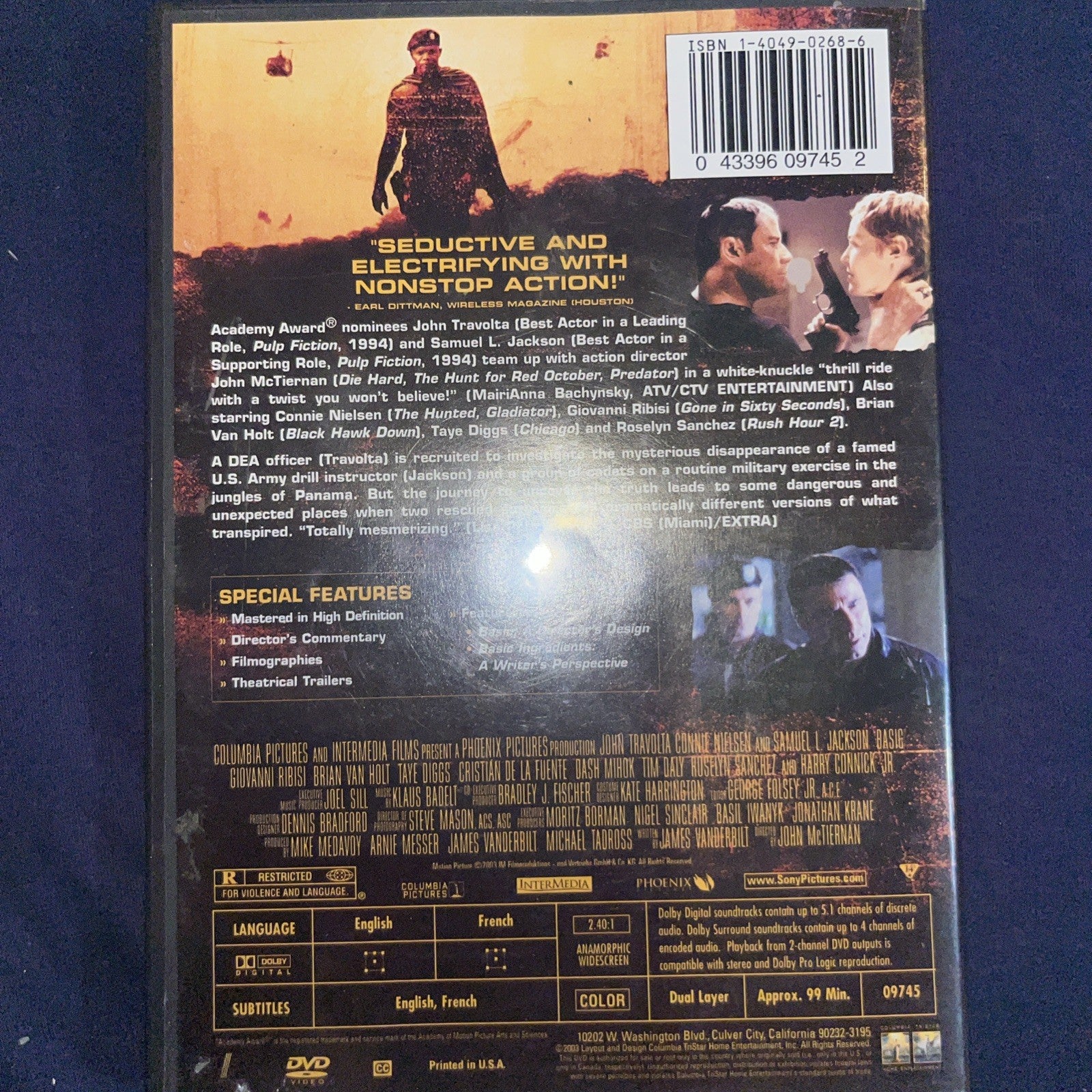 Basic (DVD, 2003, Special Edition) Sealed