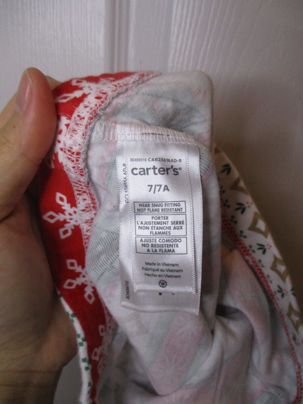 Carter's Girls Christmas Pajama Pants Size 7/7A