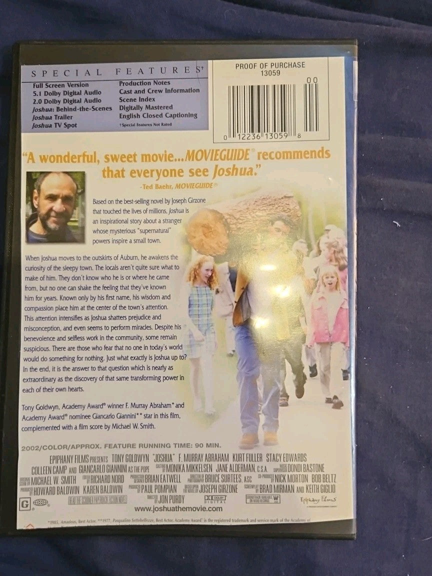 Joshua (DVD, 2001) Slimcase. Cropped Sleeve.