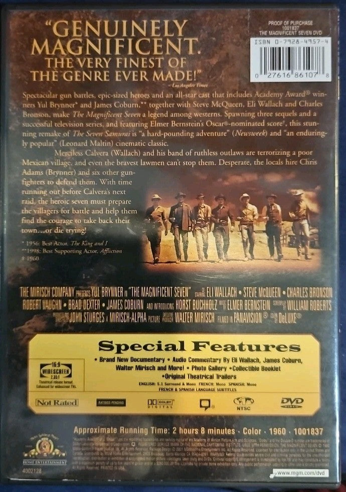 The Magnificent Seven (DVD, 1960)