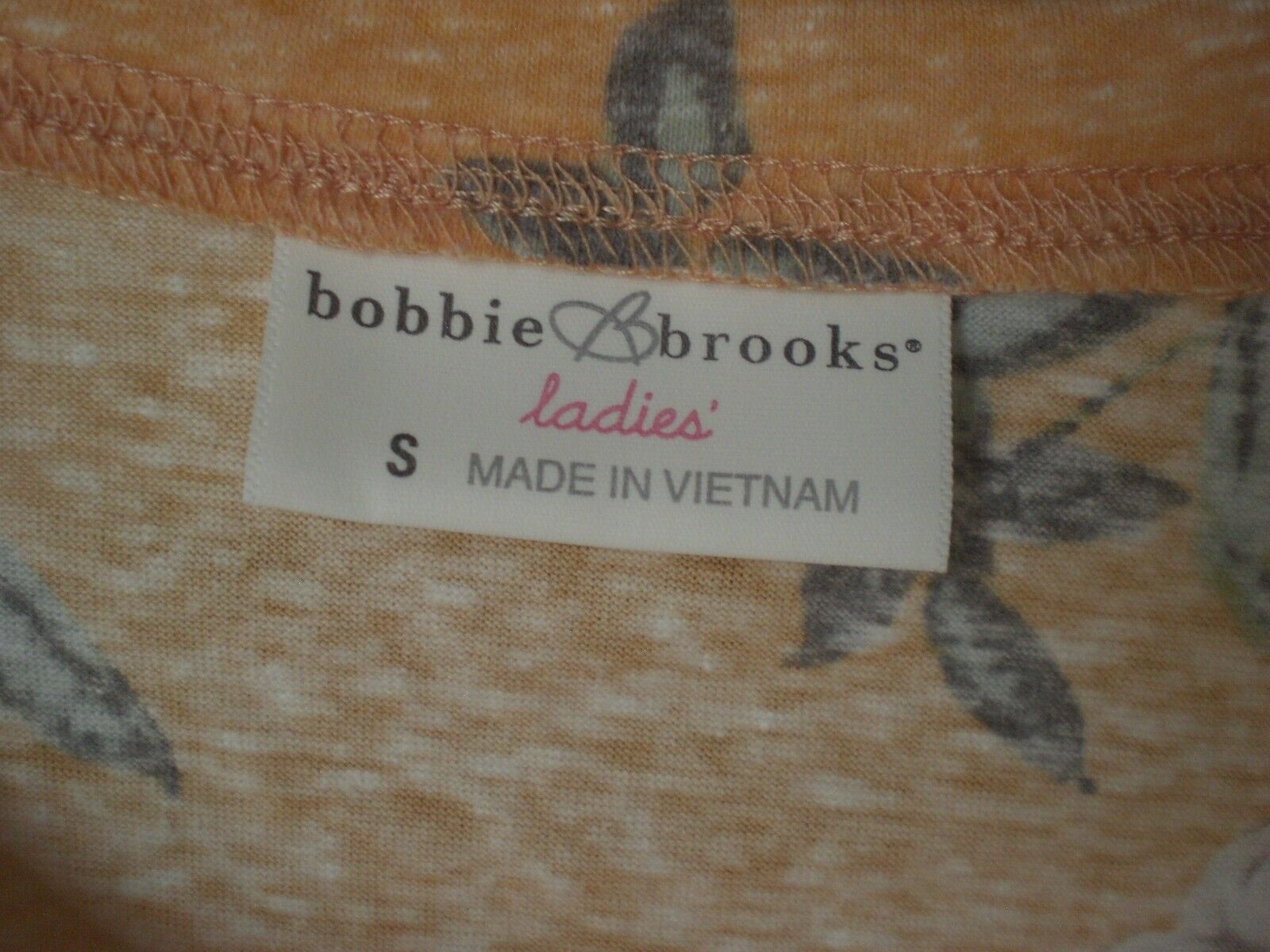 NWT Bobbie Brooks Mustard Floral Top Shirt Blouse SMALL