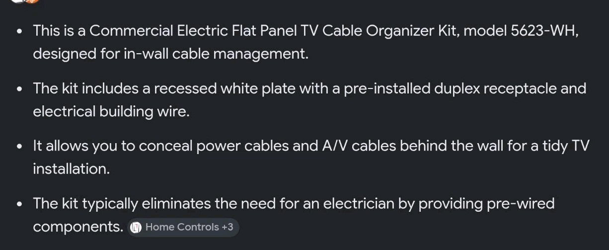 Commercial Electric Flat Panel TV Cable Organizer Kit