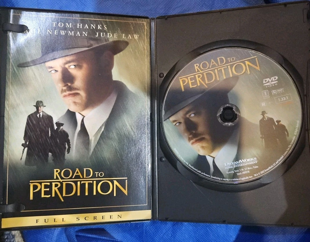 Road to Perdition (DVD, 2003, Full Frame) Artwork Cropped. Tested. Slim Case