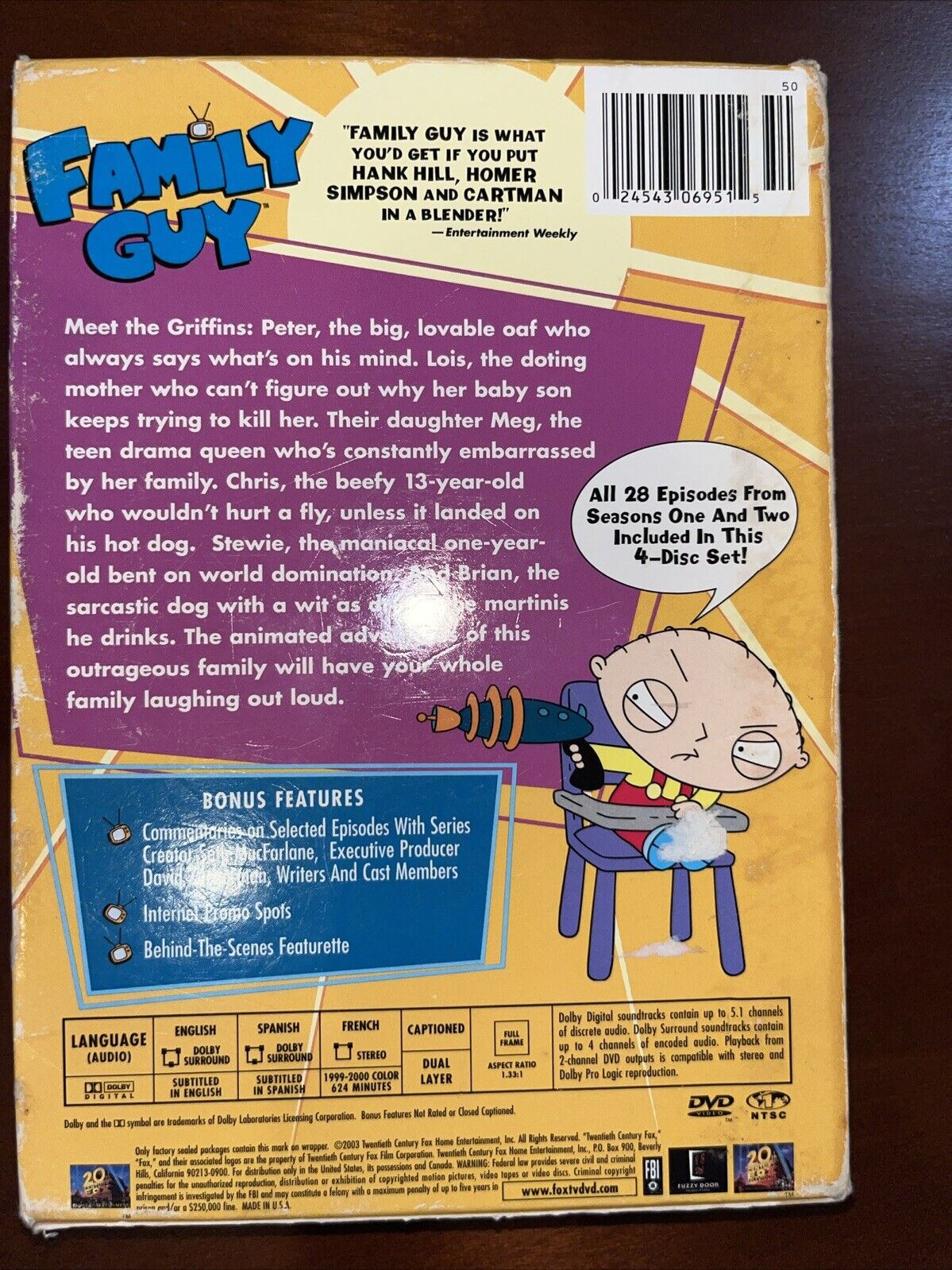 Family Guy Volume 1: Seasons 1 & 2 (DVD, 1999)