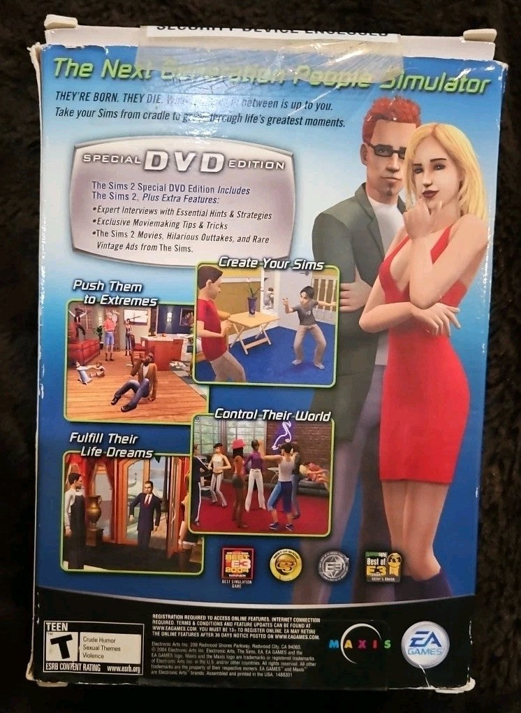 The Sims 2 PC DVD-ROM 2004 Special DVD Bonus Disc And Outer Box Only!