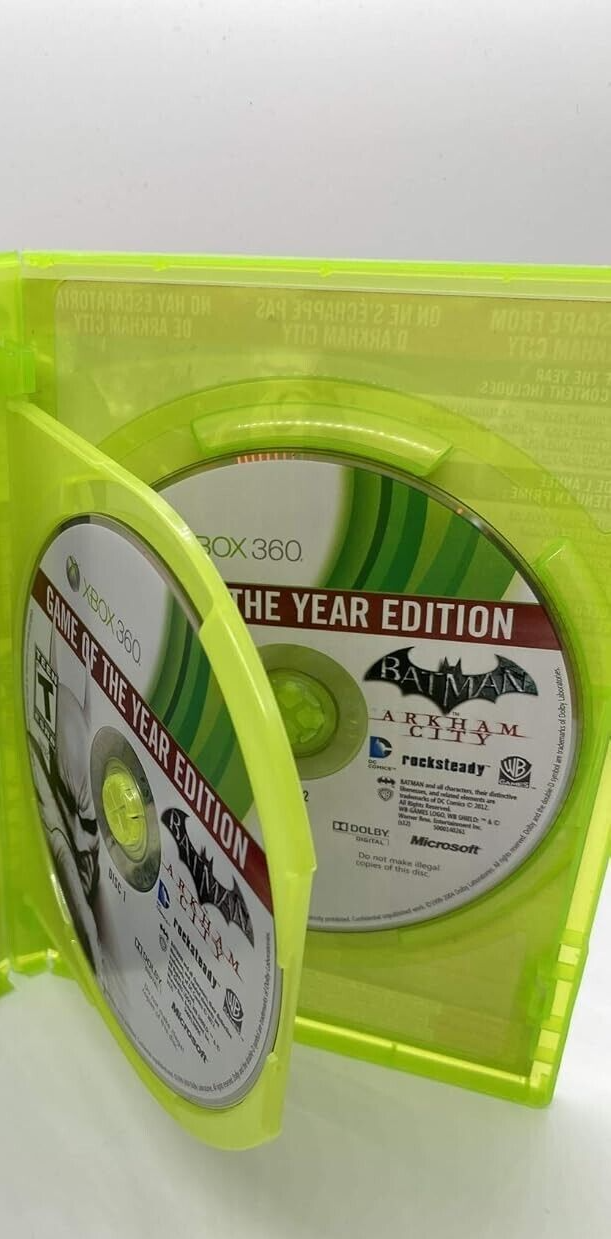 Batman Arkham City Game of the Year Edition Xbox 360.  No scratches. Resealed.