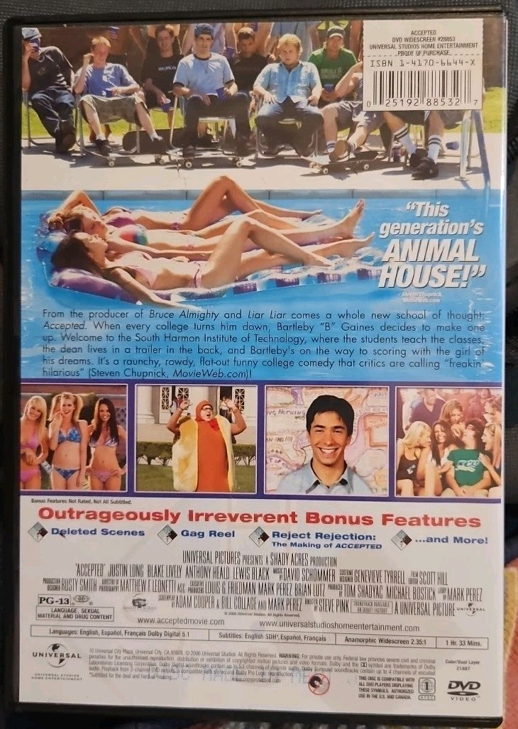 Accepted (DVD, 2006) New Sealed