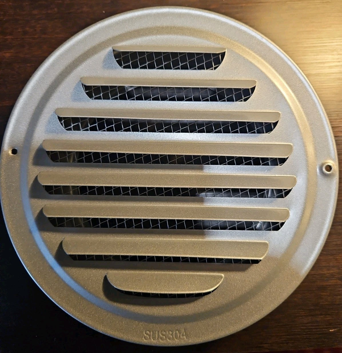 Stainless Steel 5-5/8" × 7" Rim Air Vent Cover Round 1-7/8" Deep Screen Mesh