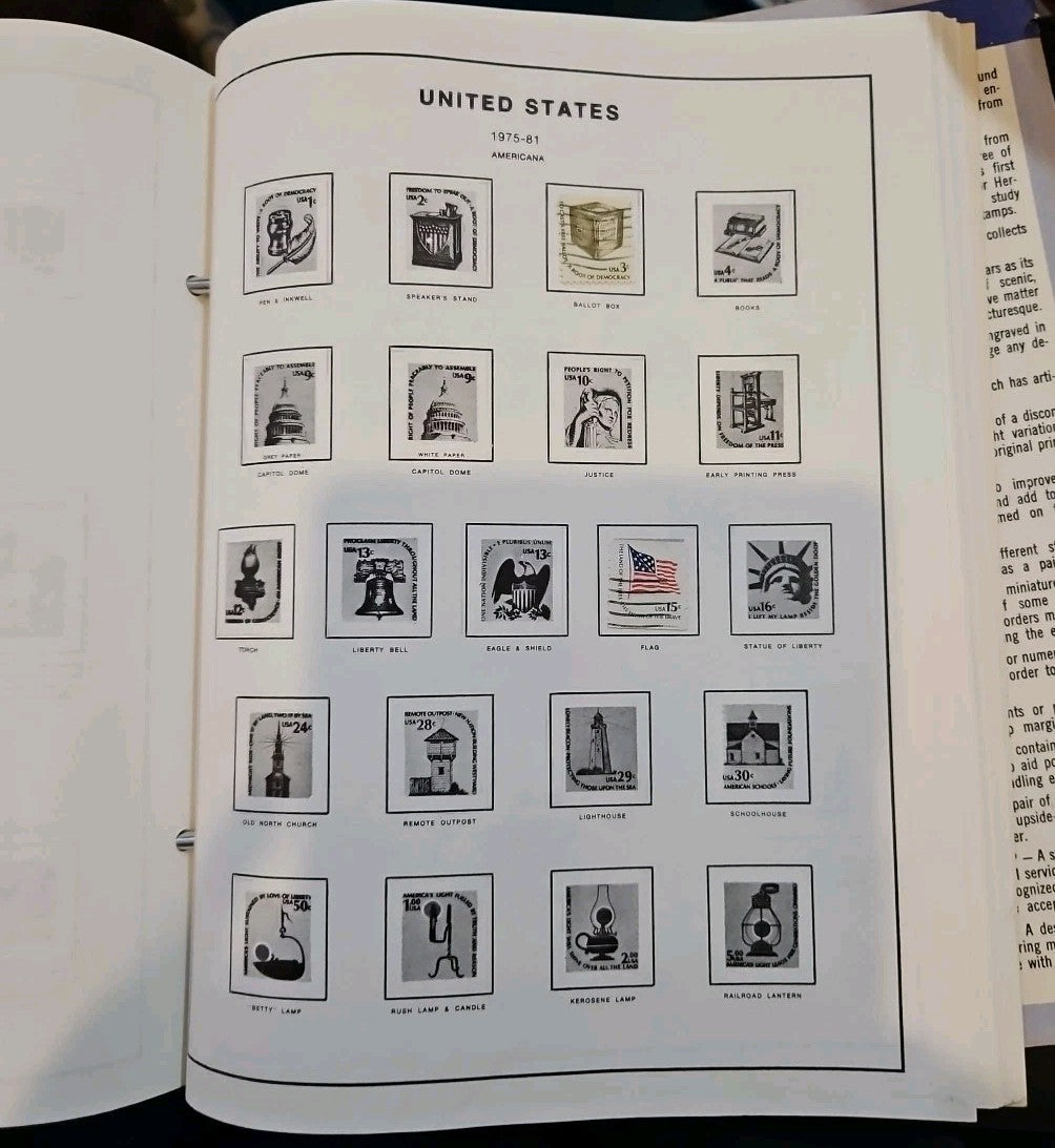 Hygrade AMERICA Stamp Collection Album W/ Some Stamps In Binder  1982