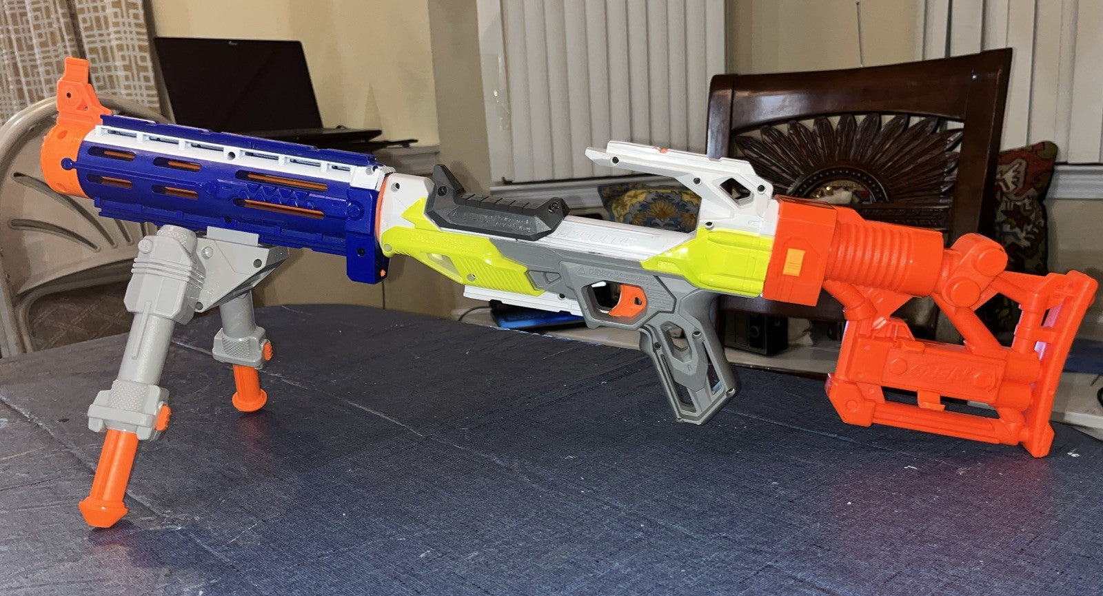 Nerf Modulus Pump Receiver/Grip w/N-Strike Barrel, Bipod, Stock