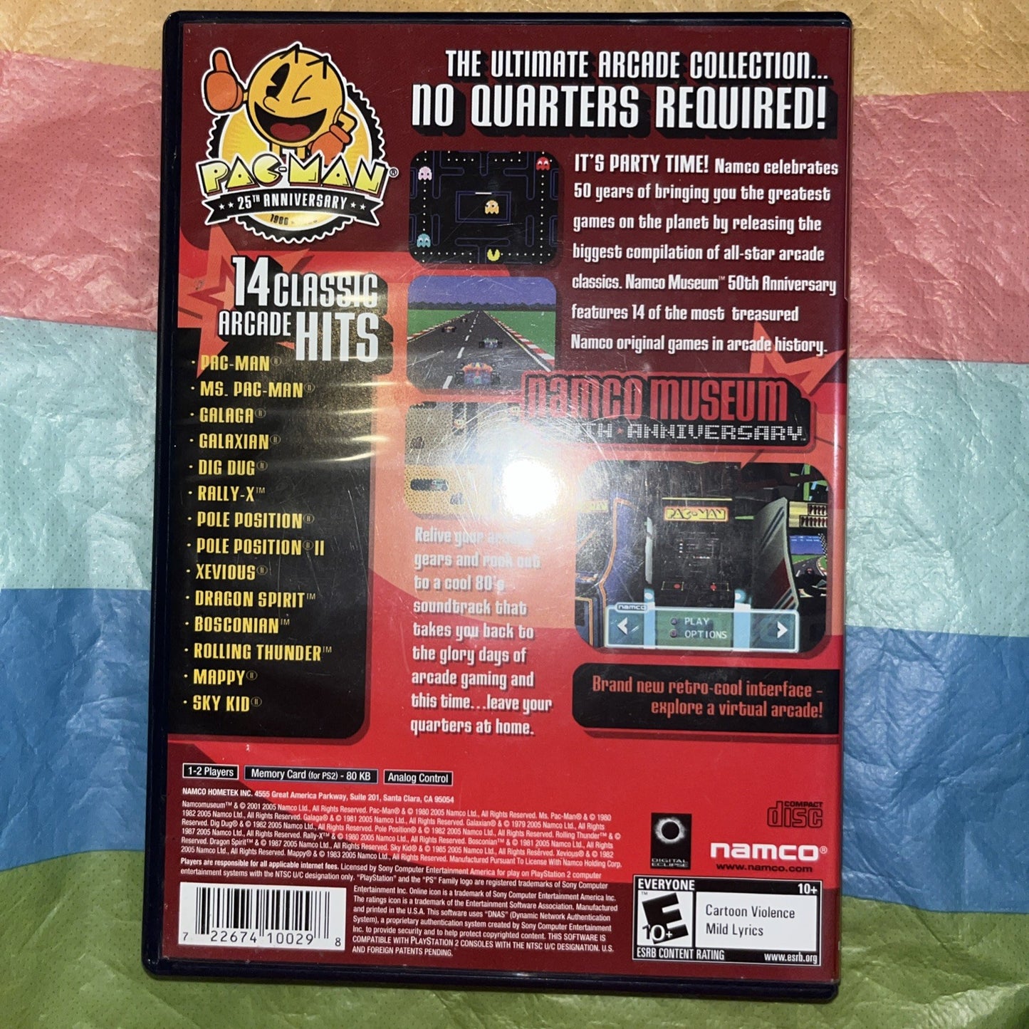 Namco Museum 50th Anniversary (PS2) Tested. Manual. Original Case.