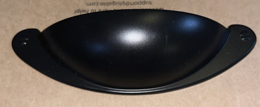 Matte Black Cabinet Cup Pull 5" with 3" center Screws Included 