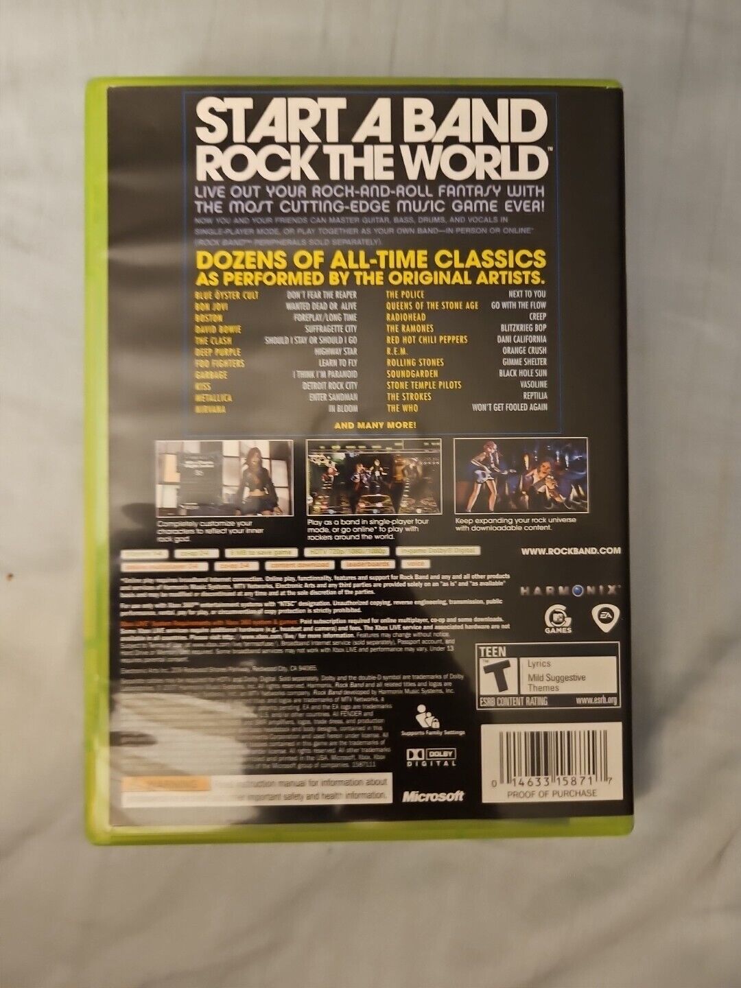 Rock Band (Microsoft Xbox 360, 2007)