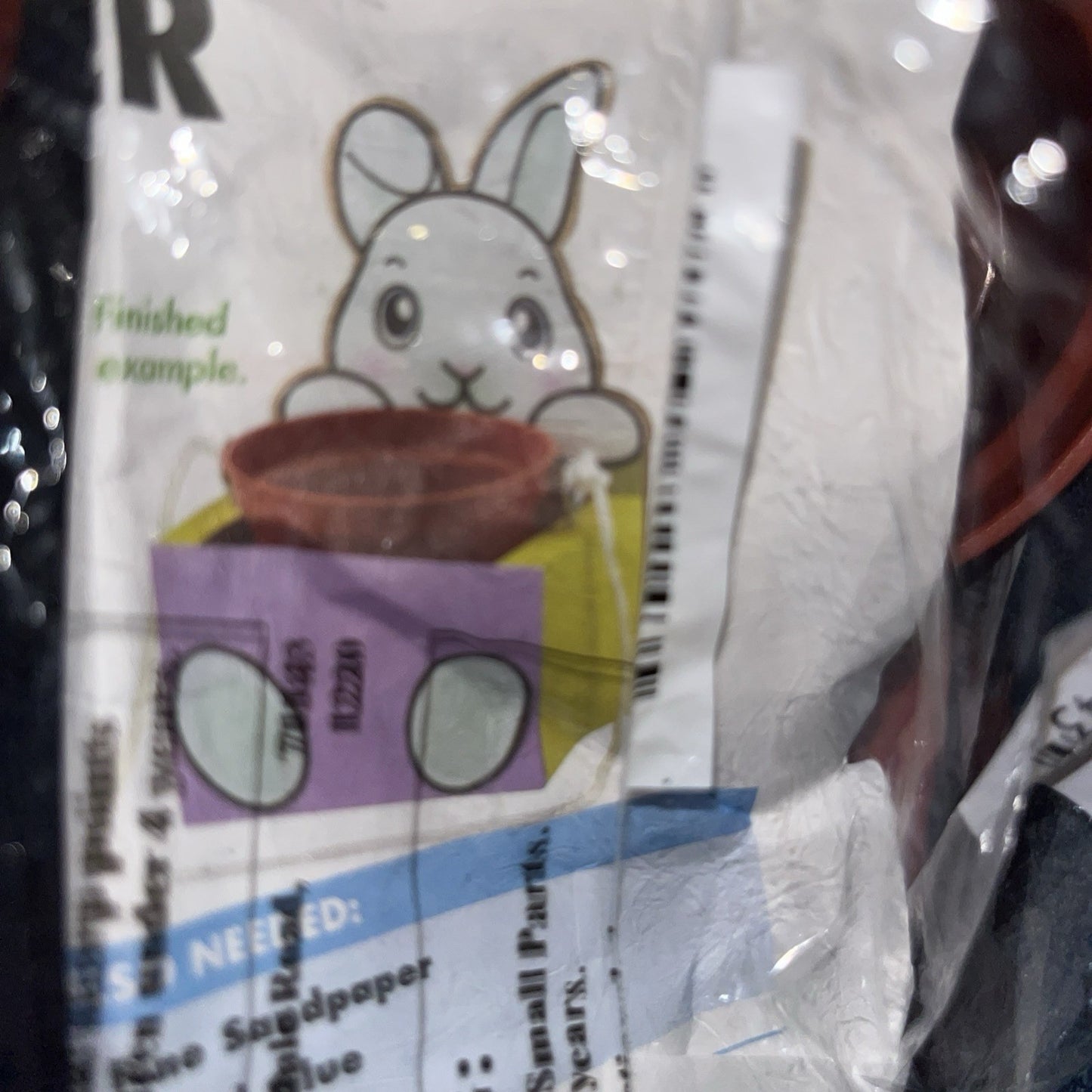 Home Depot Kids Workshop Kit Spring Bunny Hanging Planter Wood Kit  w/Pin