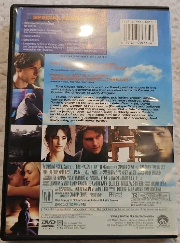 Vanilla Sky (DVD, 2002) Brand new sealed.