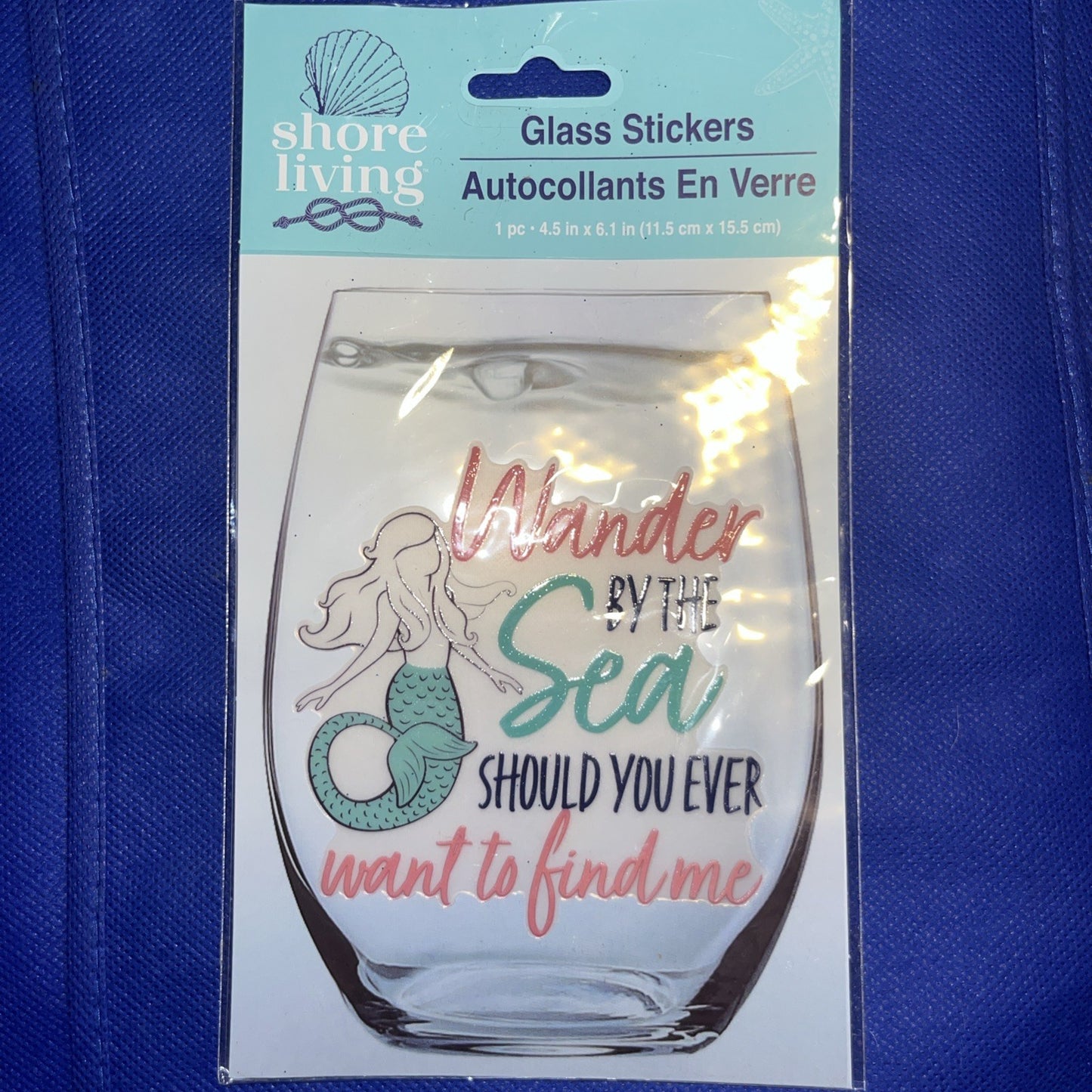 Shore Living Glass Stickers “Wander By The Sea Should You Ever Want To Find Me”