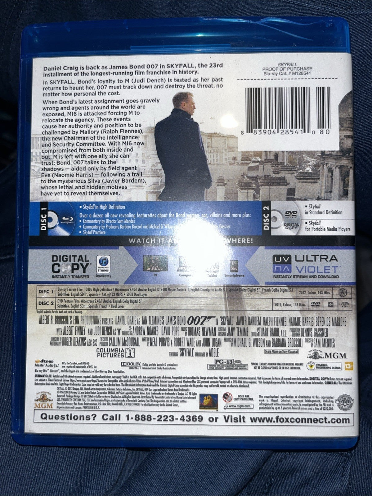 Skyfall (Blu-ray) New. No Digital Download