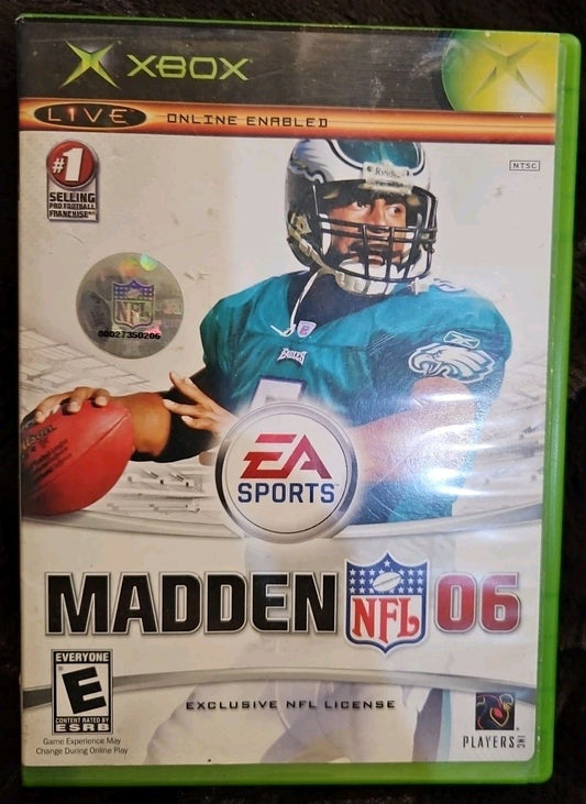 Madden NFL 06 (Microsoft Xbox, 2005) Tested. No Scratches. New Case