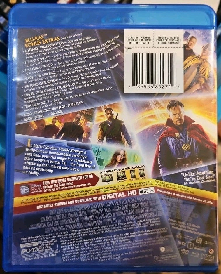 Doctor Strange (Blu-ray, 2016) New. No Digital Download