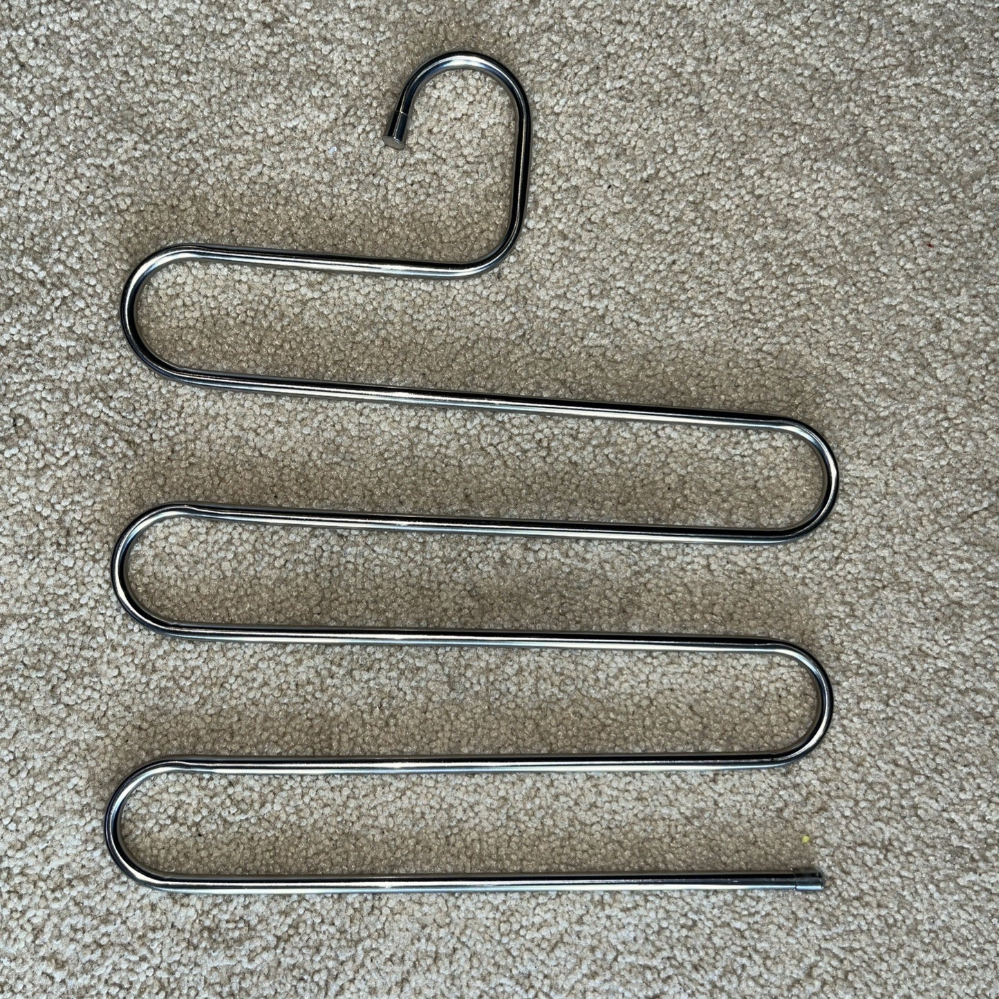 4 Pack Metal Multi Pants Hangers Space Saving- 3 Tier Space Saving Hangers