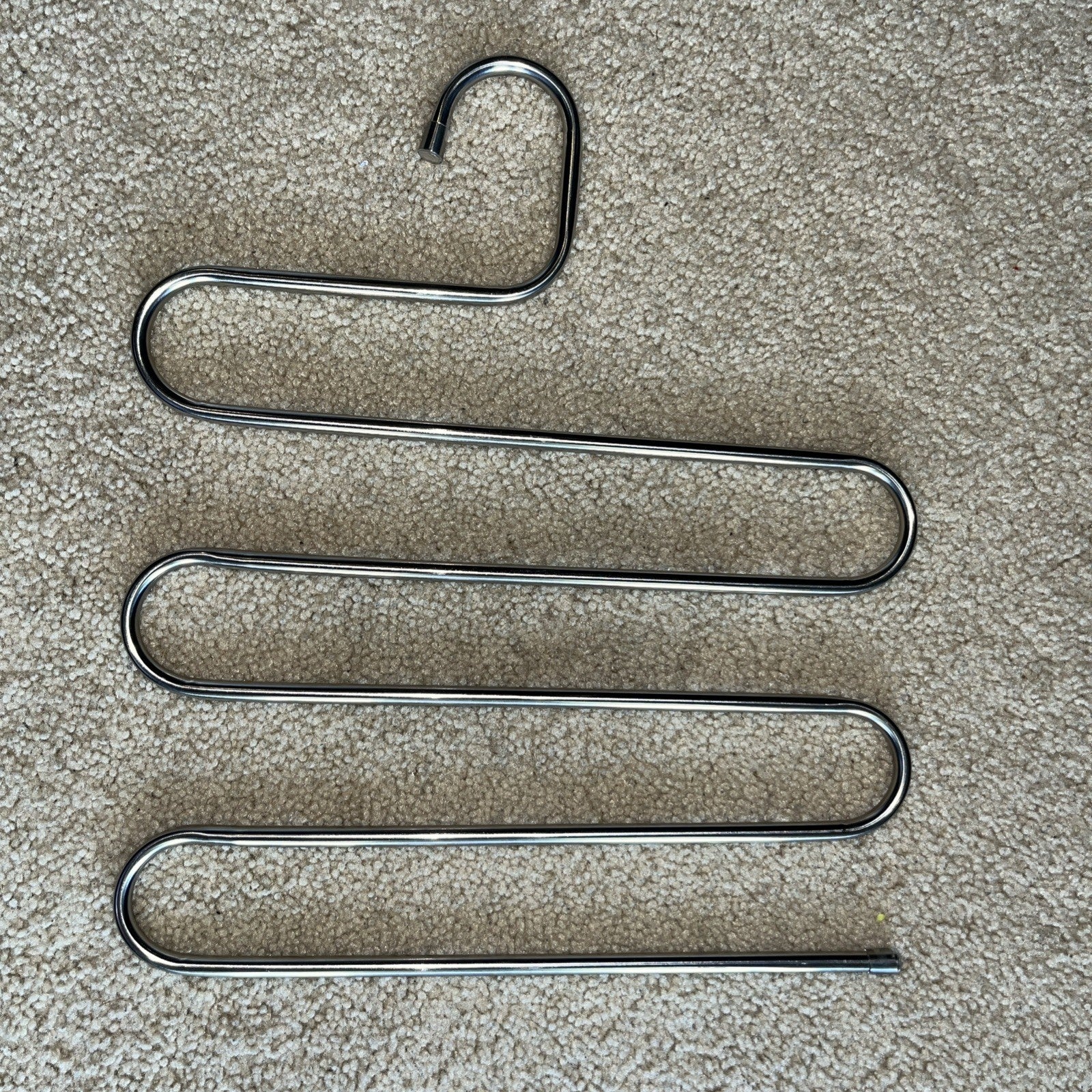 4 Pack Metal Multi Pants Hangers Space Saving- 3 Tier Space Saving Hangers