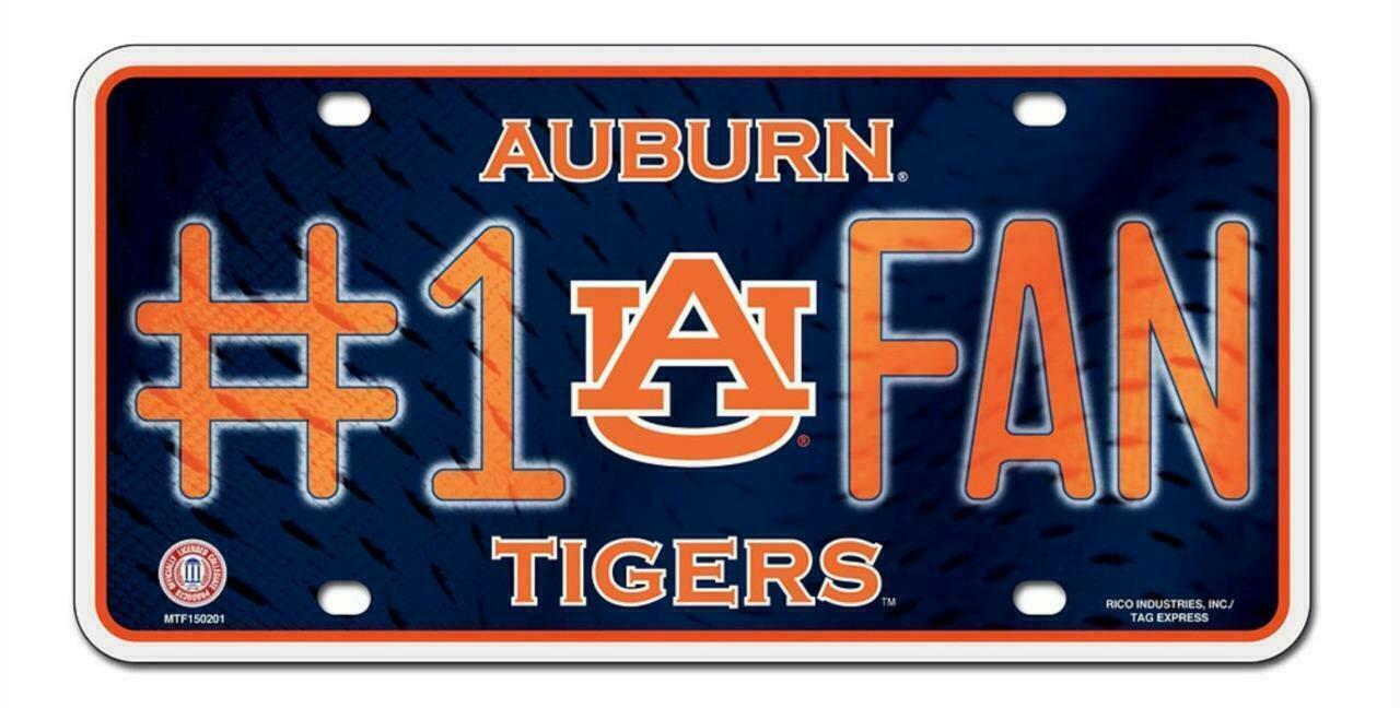 Auburn Tigers 1# Fan License Plate