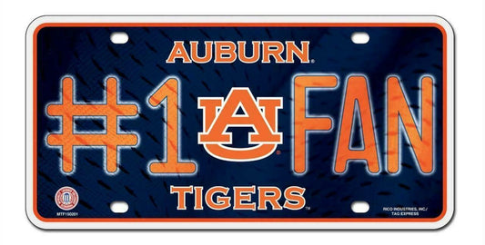 Auburn Tigers 1# Fan License Plate
