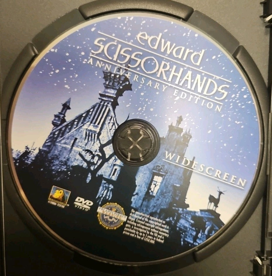Edward Scissorhands (DVD Widescreen Anniversary Edition) Tested. Artwork Damage