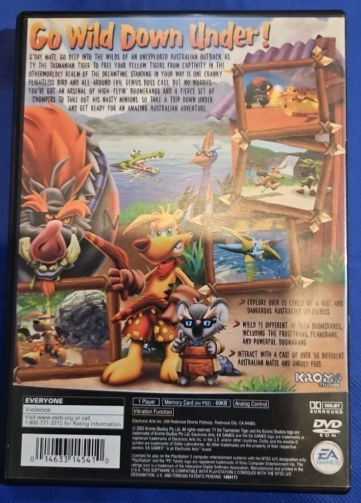 Ty Tasmanian Tiger (PS2) Mint. Tested. W/Manual