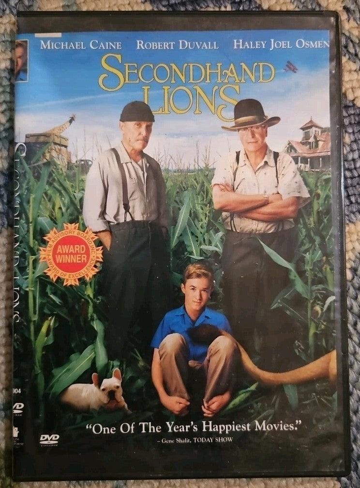 Secondhand Lions (DVD, 2003) Slim Case. Tested. Cropped Artwork