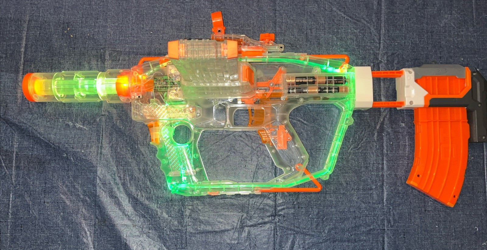 Nerf Motorized Evader Modulus Rifle  w/ Switchable Illumination + 2 Mags