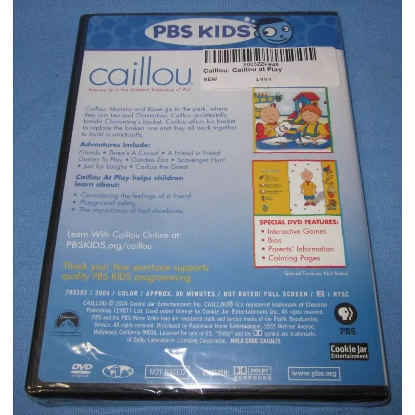 Caillou At Play (DVD) Brand New Sealed