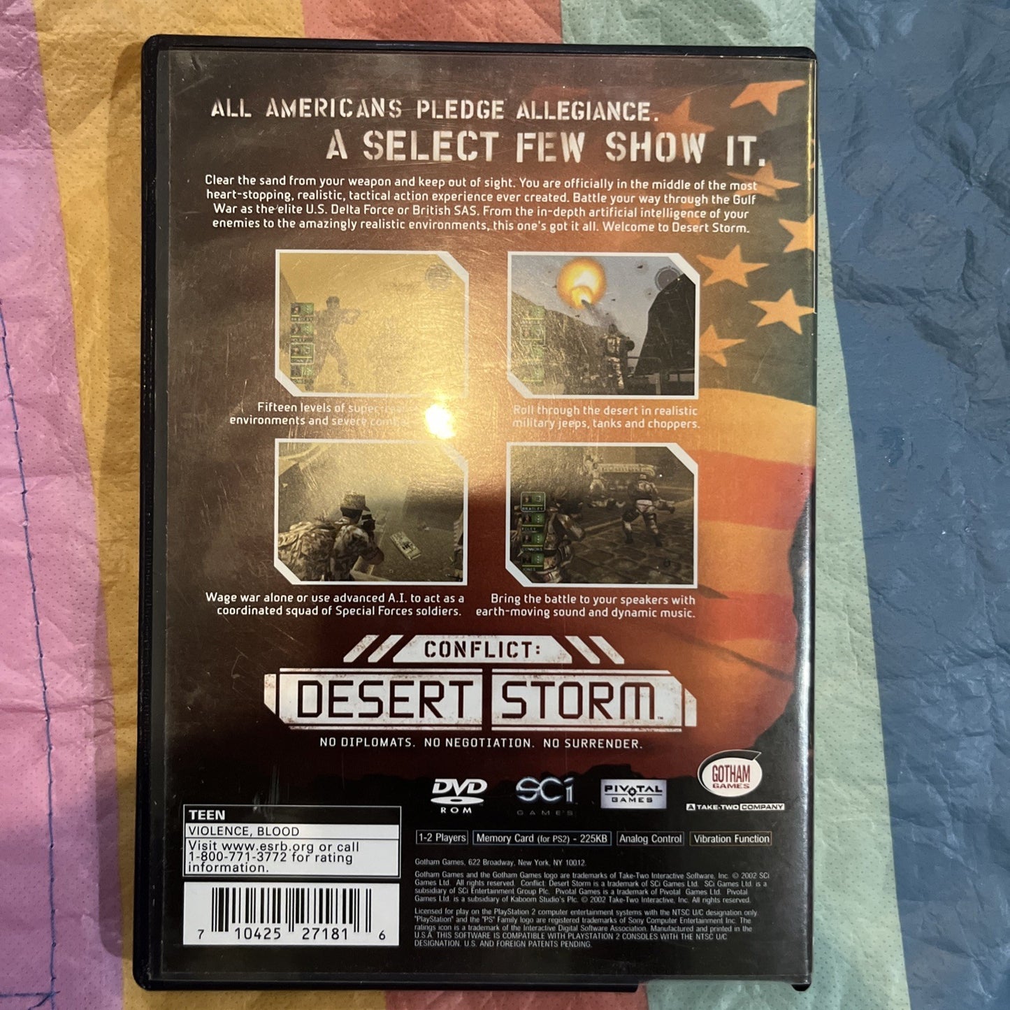 Conflict: Desert Storm (PS2) Tested. Manual + Reg Card.