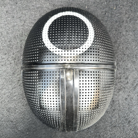 Black Squid Game Inspired Circle Plastic Costume Mask for Adults Teens | Manager