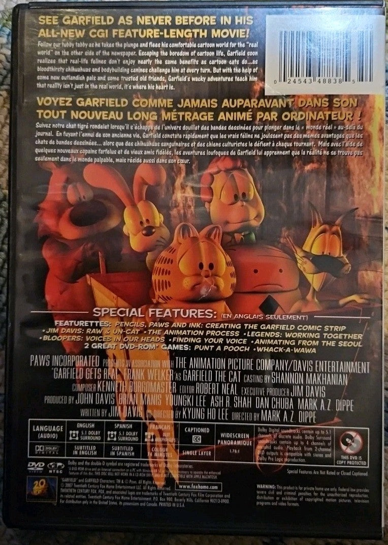 Garfield The Movie + Garfield Gets Real (2 DVD) New Sealed