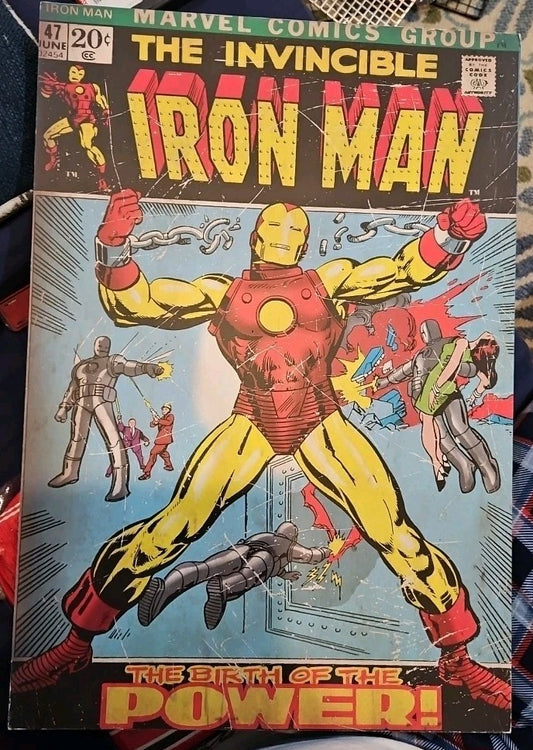 The Invincible Iron Man Comics Cover Compressed Board Sign 18.5" X 12.5"