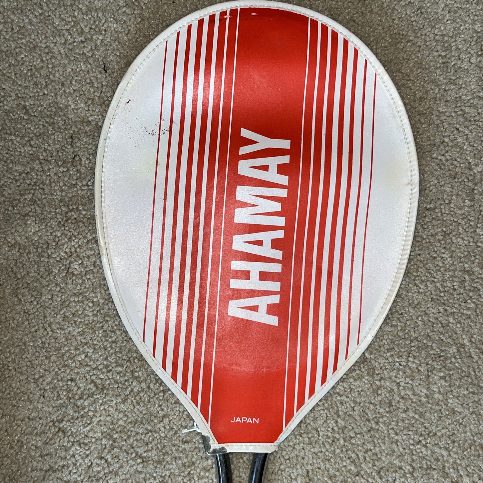 VIntage Jason Empire Add In Tennis Racket 4-3/8. W/Yamaha Vinyl Zipper Case