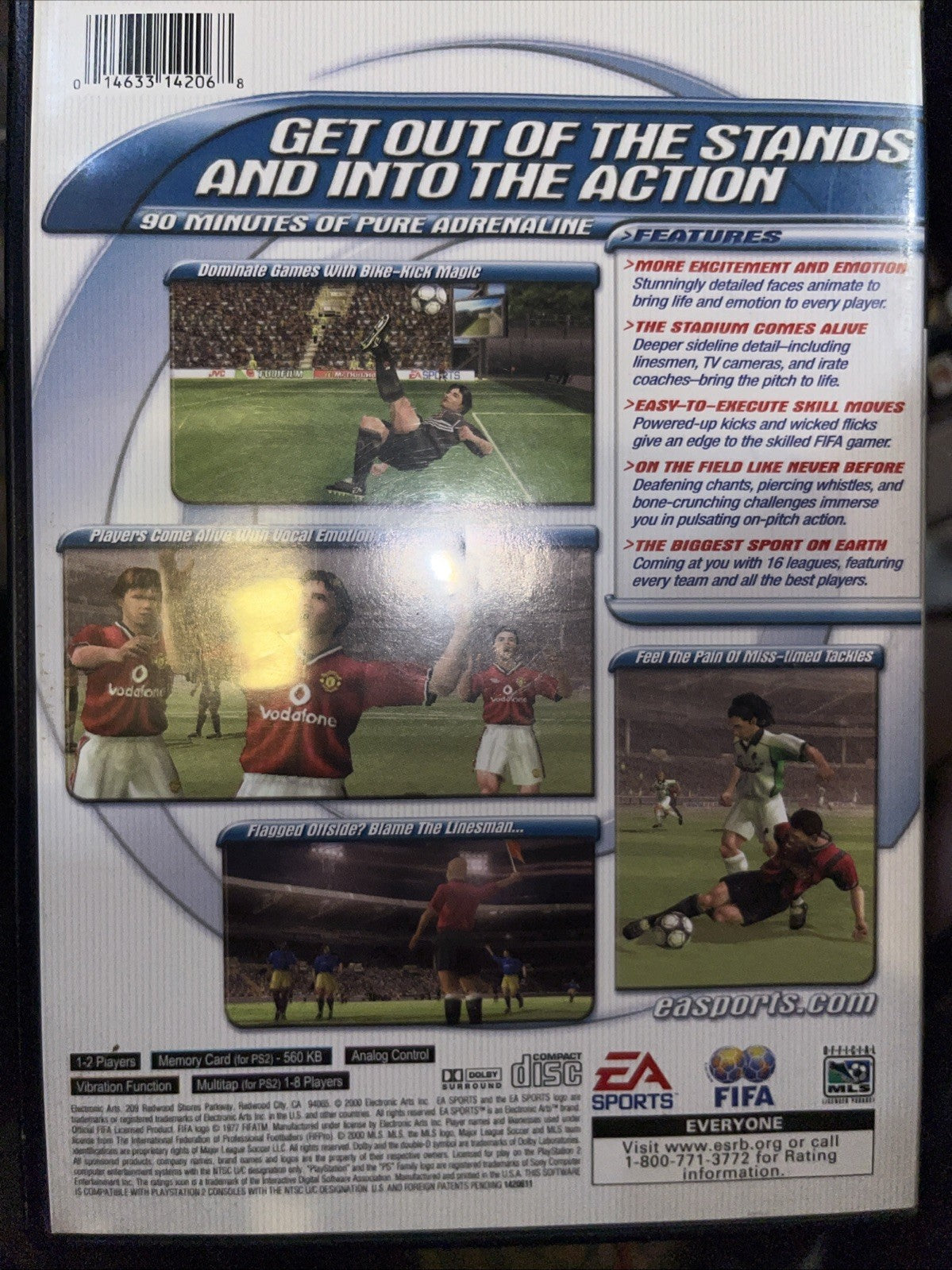 FIFA 2001: Major League Soccer (Sony PlayStation 2, 2000) Disc Holder Damage.