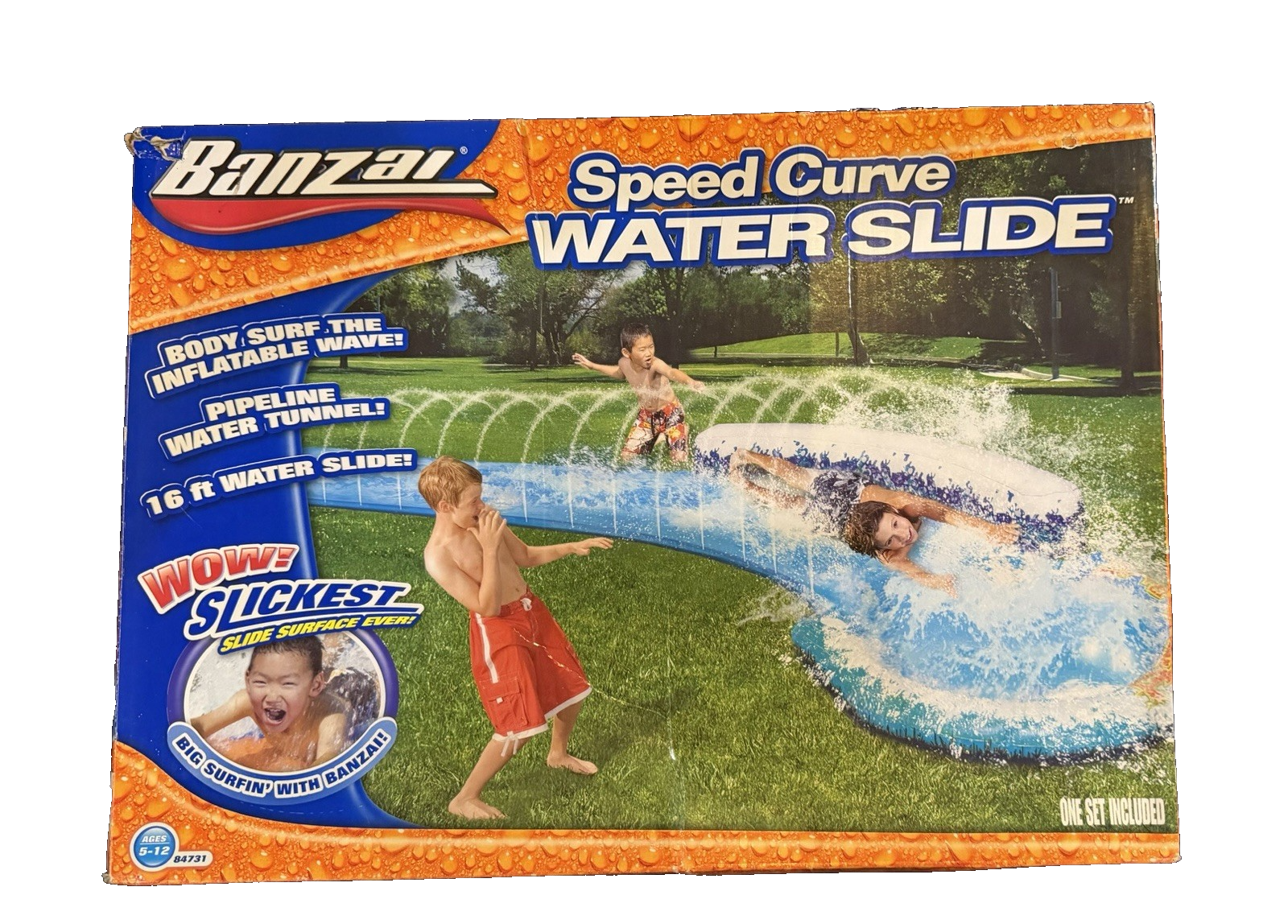 Banzai Speed Curve Water Slide Ages 5 Plus Summer Time Fun Water Body SurfHotNew