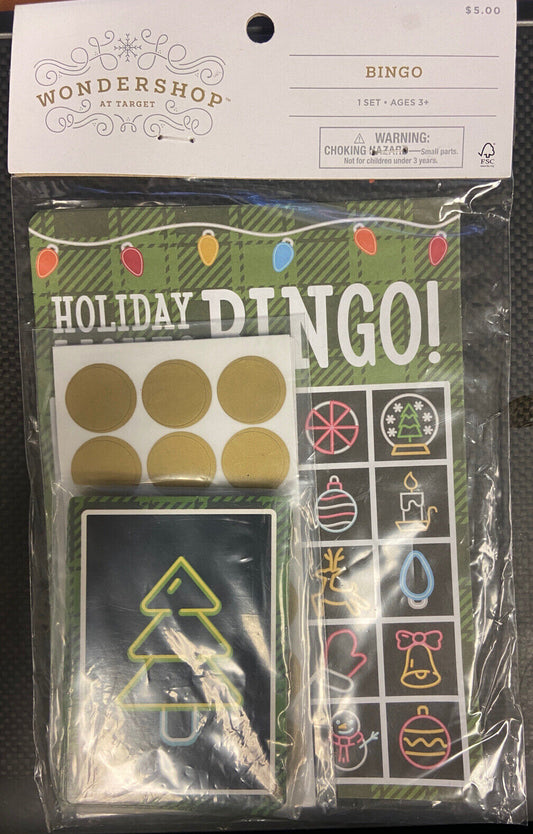 NWT Target Wondershop Holiday Lights BINGO Mini Game