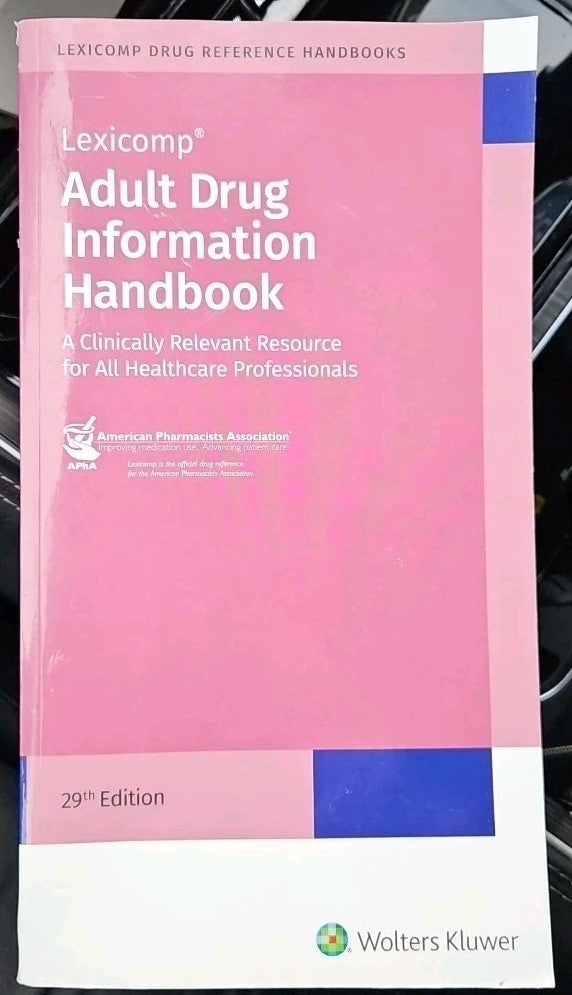 Adult Drug Information Handbook by Lexicomp (2020, Paperback)