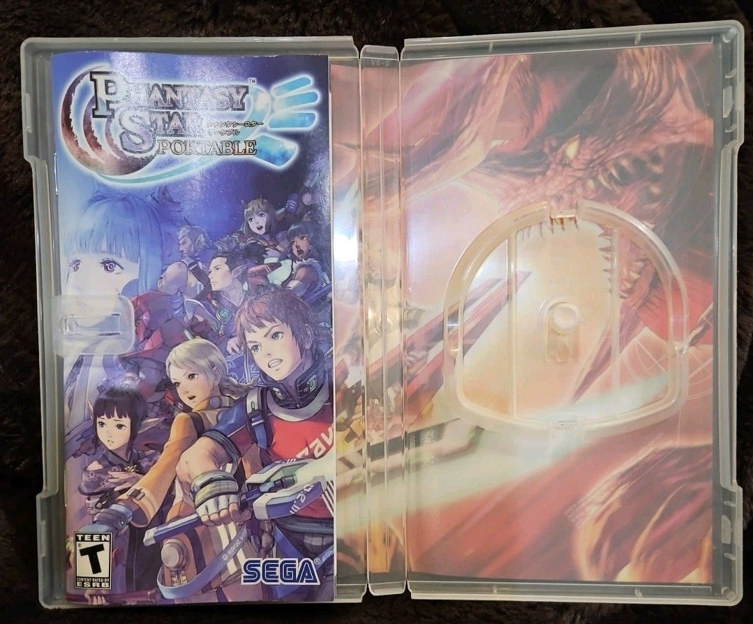 Phantasy Star Portable (Sony PSP, 2009) No Game.case. Box Art. Manual