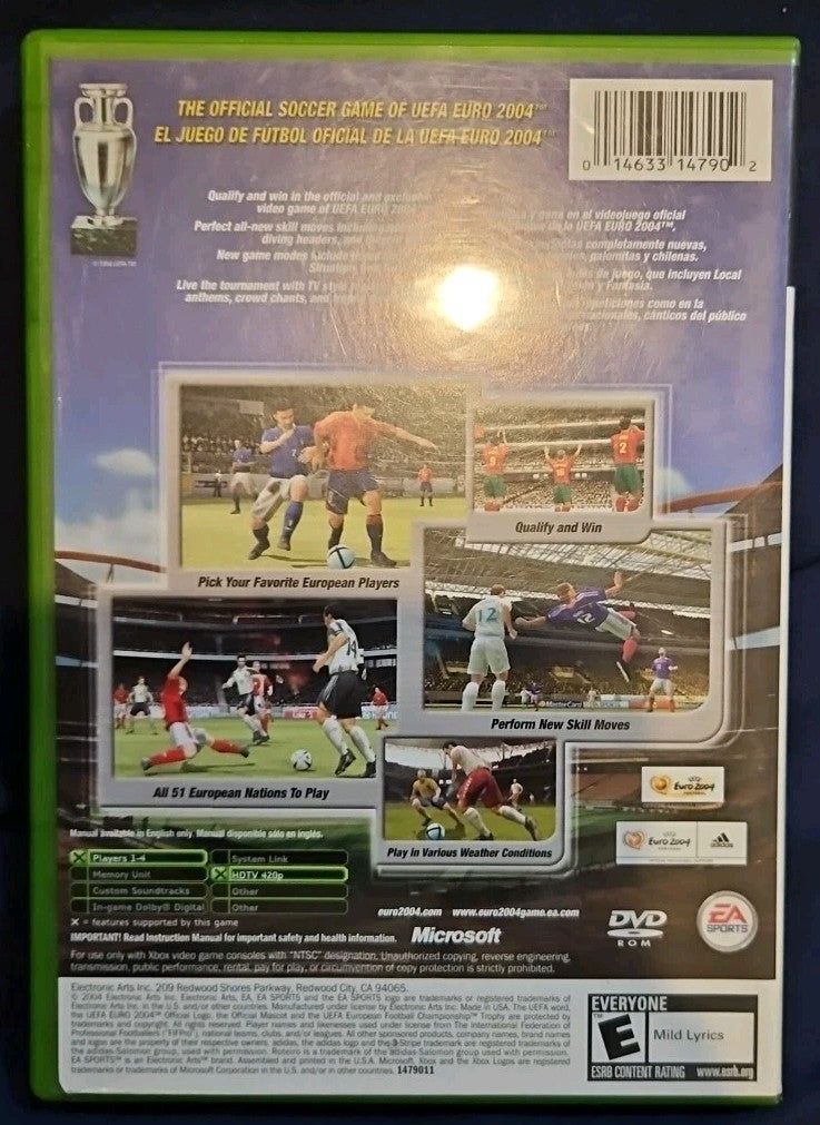 UEFA Euro 2004: Portugal (Microsoft Xbox, 2004) Tested. No Scratches. New Case