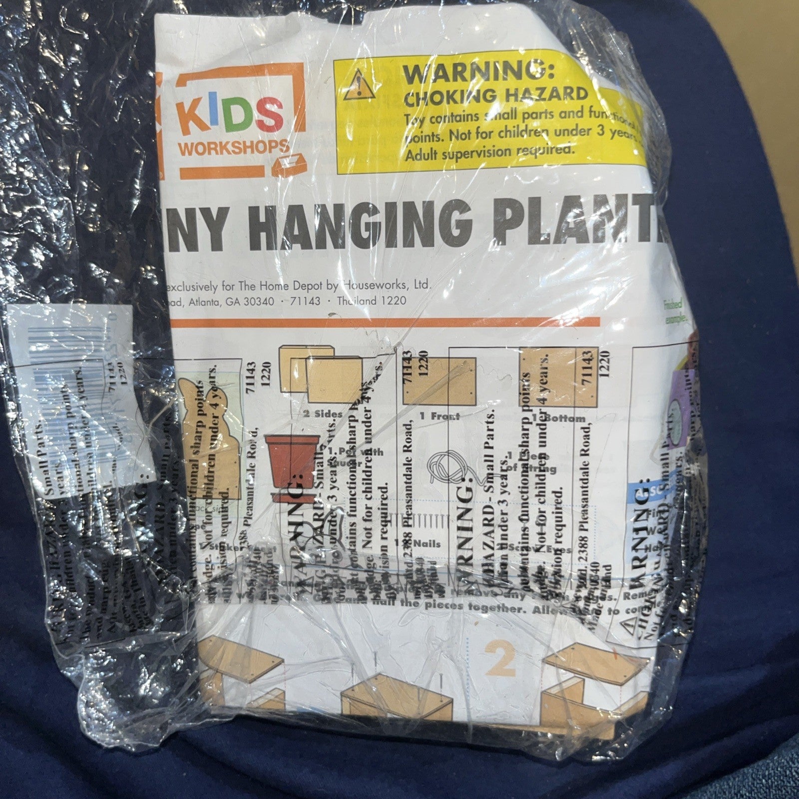 Home Depot Kids Workshop Bunny Hanging Planter Kit NEW