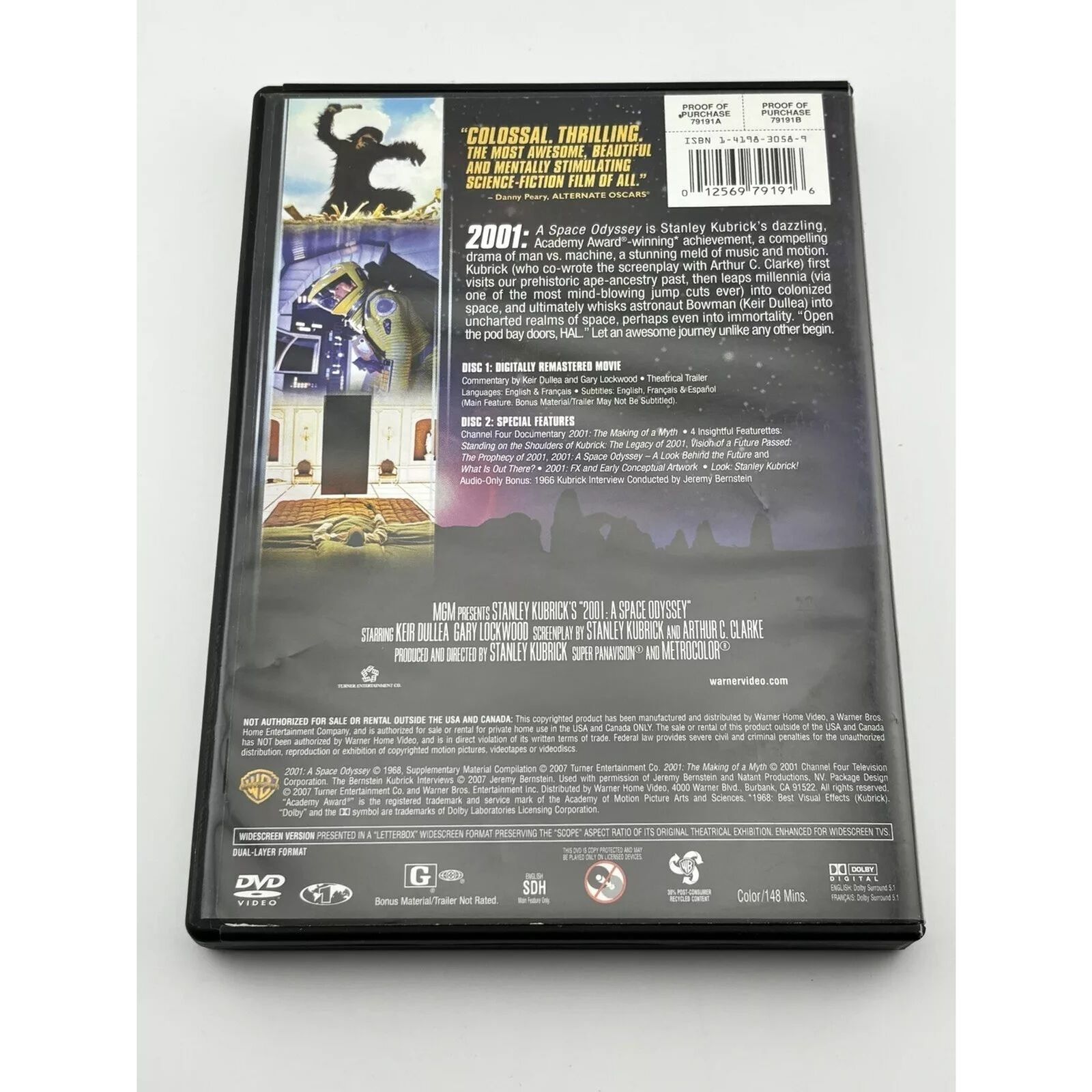 2001: A Space Odyssey (DVD) 2 Disc Special Edition - Brand New