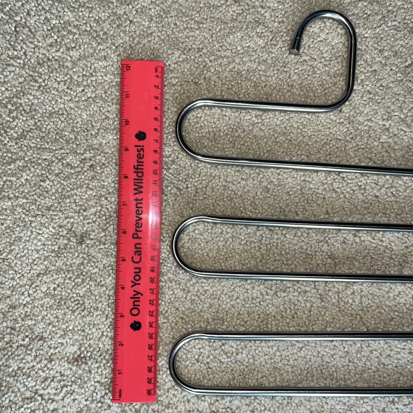 4 Pack Metal Multi Pants Hangers Space Saving- 3 Tier Space Saving Hangers