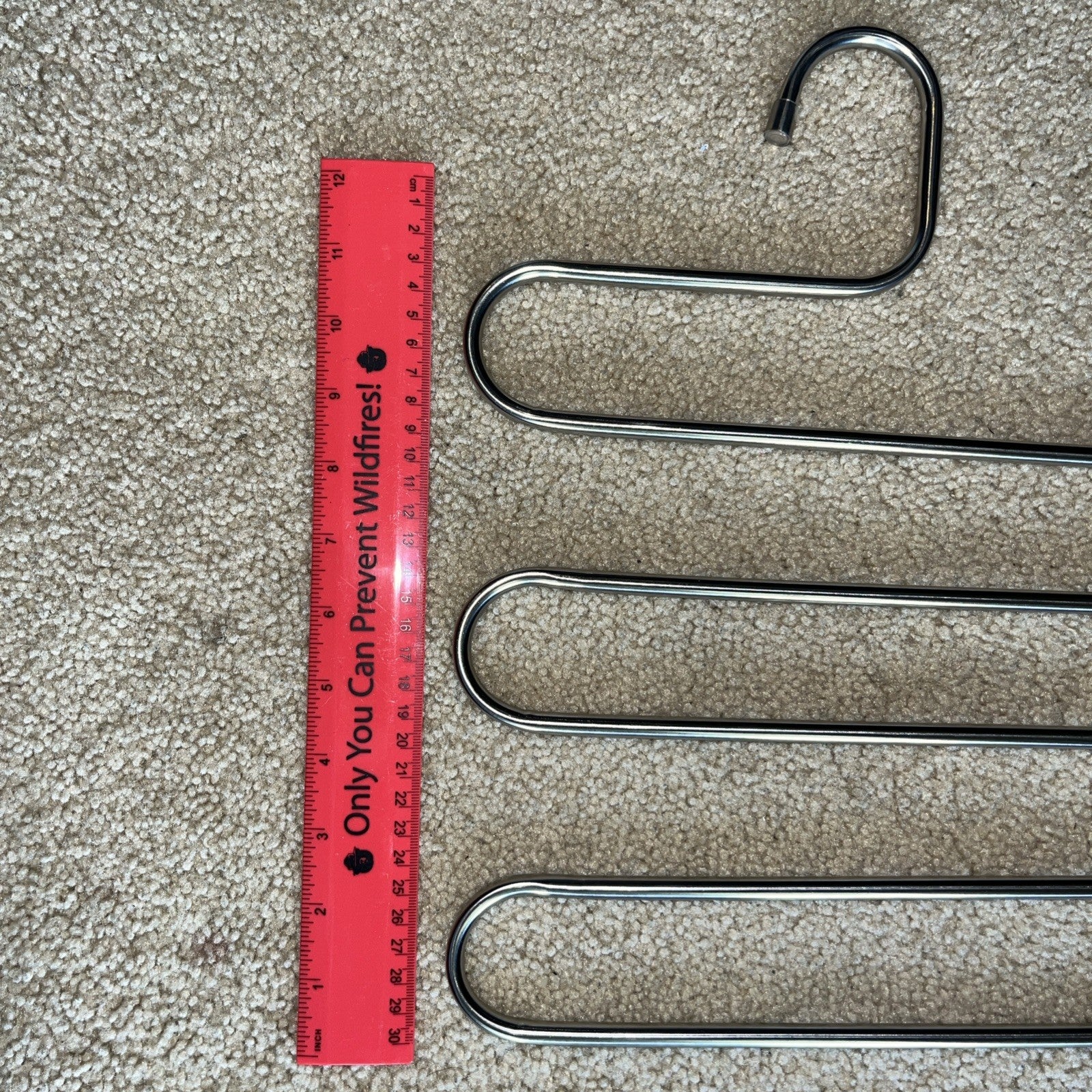 4 Pack Metal Multi Pants Hangers Space Saving- 3 Tier Space Saving Hangers