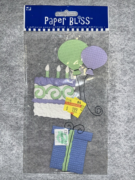 Paper Bliss Birthday Adhesive Embellishments
